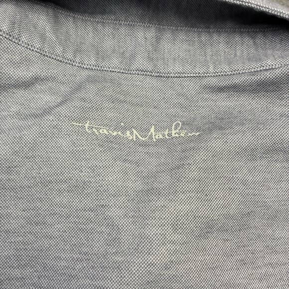 Travis Mathew Polo Shirt Mens Medium Blue Stretch Quick Dry Preppy Golf - Picture 6 of 10